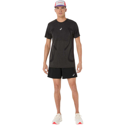 Black - Lifestyle - Asics Mens Seamless Short-Sleeved Running Top