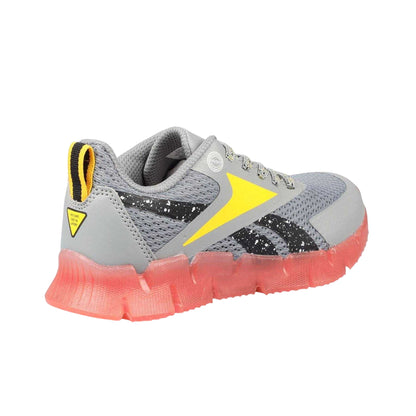 Grey - Back - Reebok Childrens-Kids Zig N Glow Flashing Lights Trainers