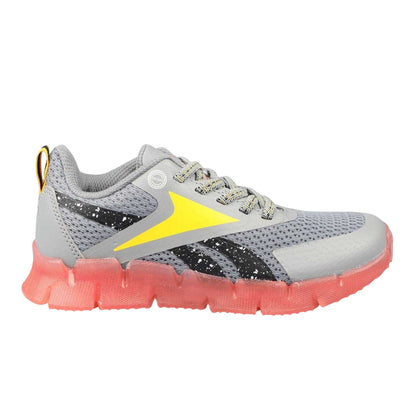 Grey - Front - Reebok Childrens-Kids Zig N Glow Flashing Lights Trainers