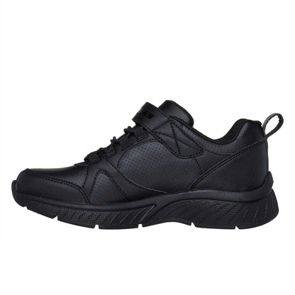 Black - Back - Skechers Girls Microspec Plus Perforated Trainers