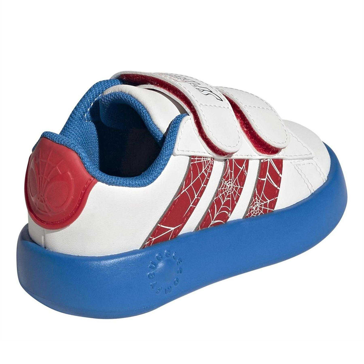 Cloud White - Back - Adidas Childrens-Kids Grand Court Spider-Man Touch Fastening Trainers
