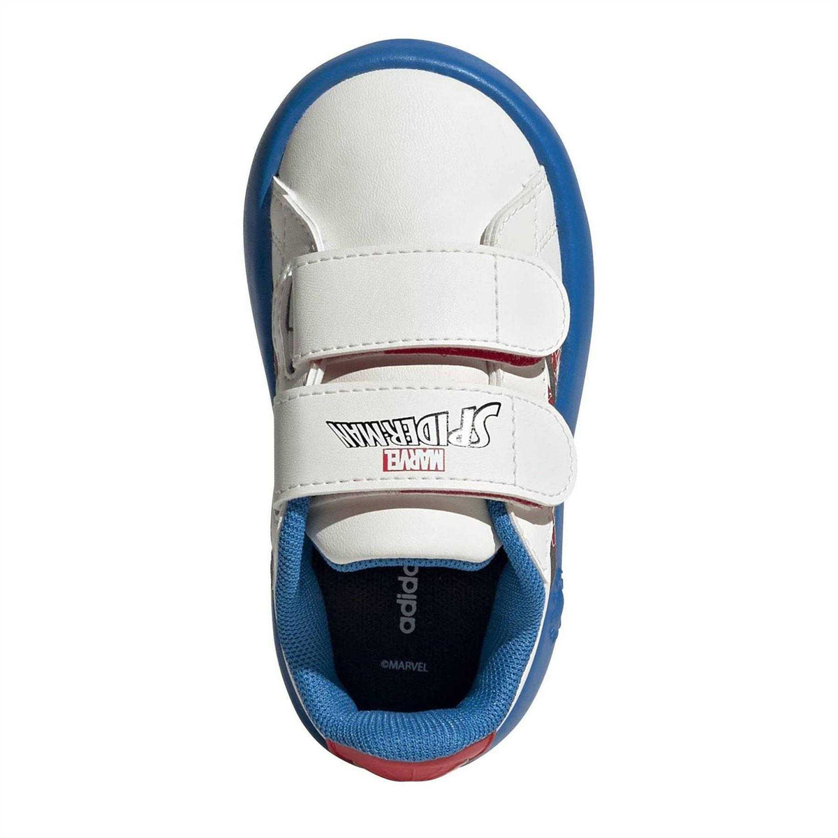 Cloud White - Lifestyle - Adidas Childrens-Kids Grand Court Spider-Man Touch Fastening Trainers