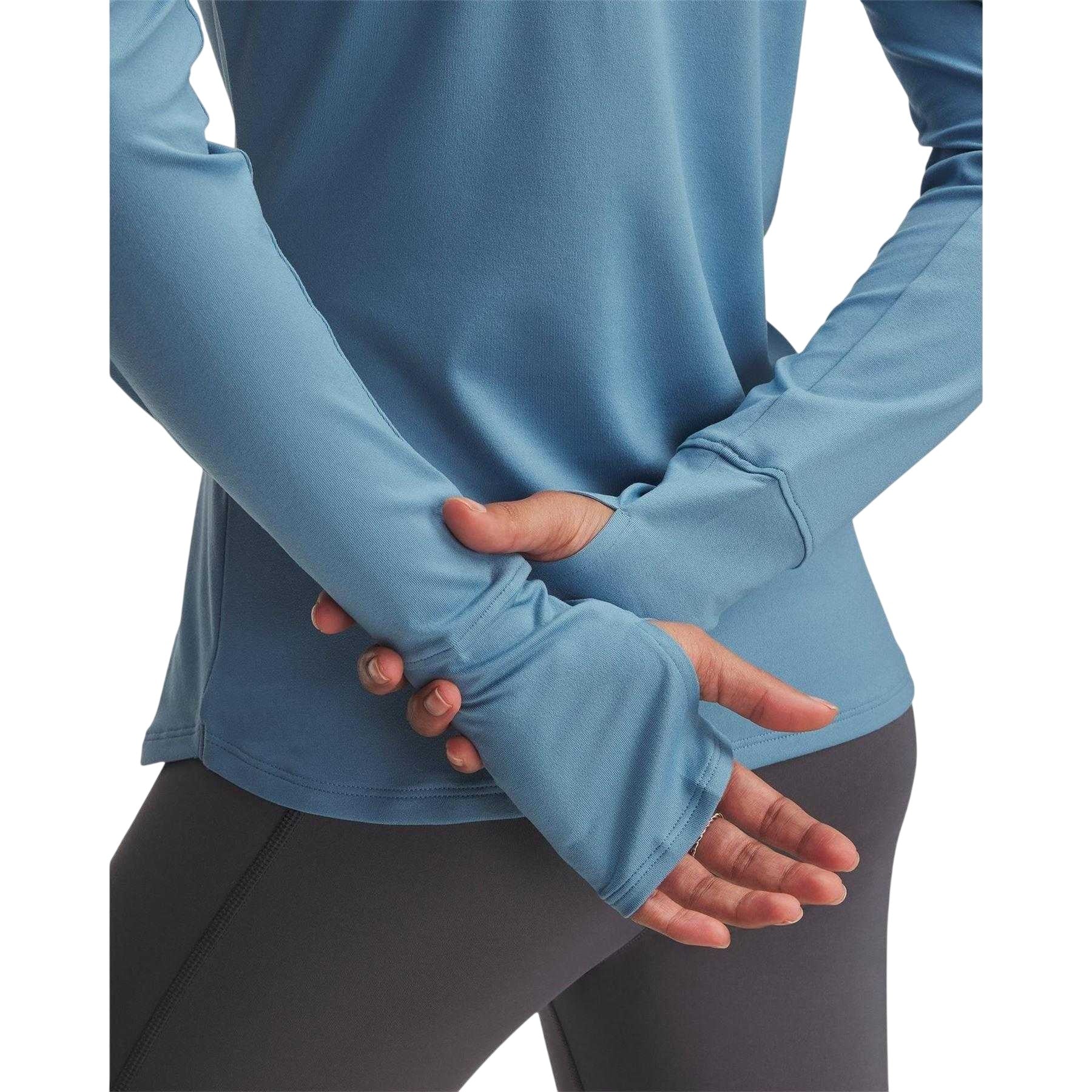 Blue - Lifestyle - Under Armour Womens-Ladies Launch Pro Half Zip Fitted Long-Sleeved Track Top