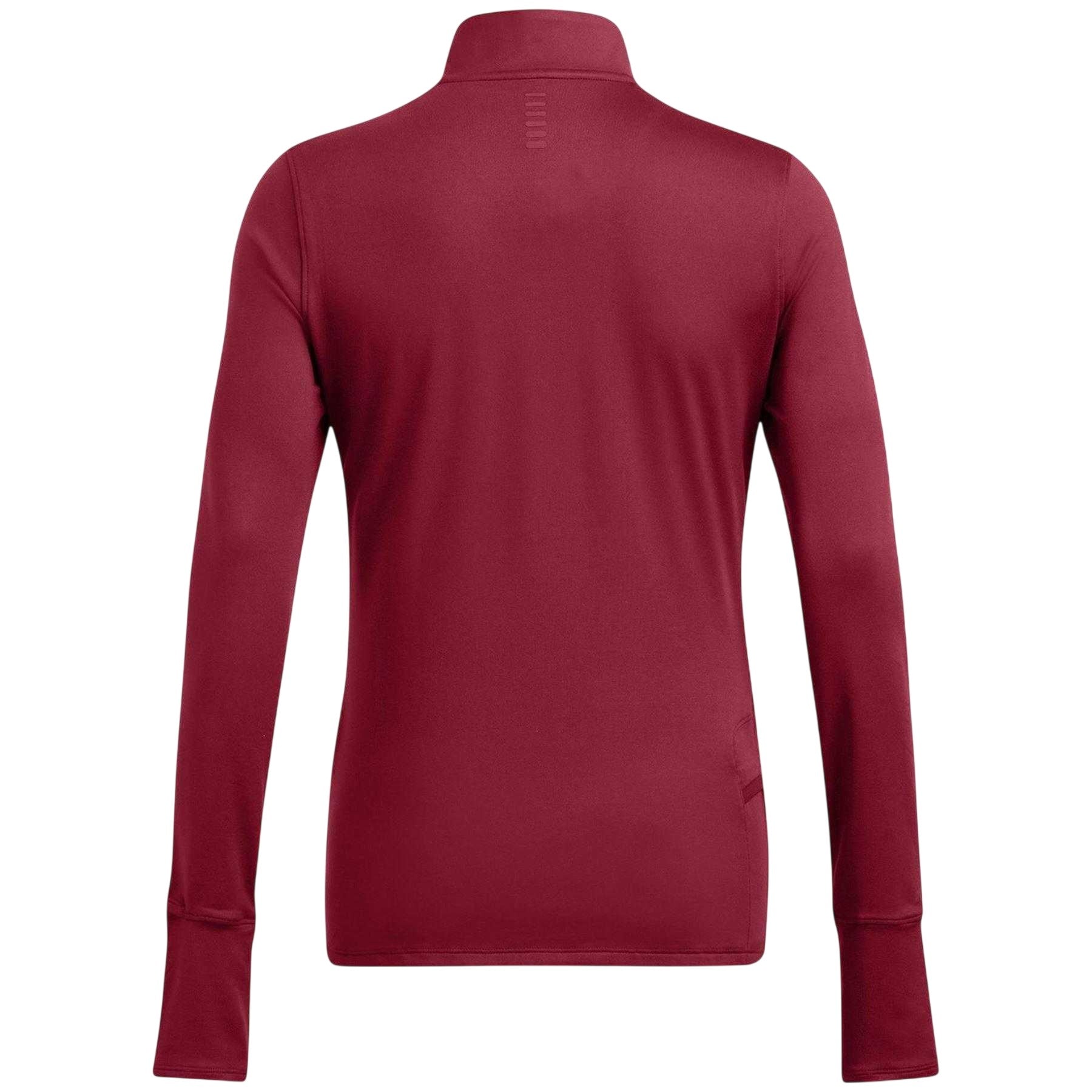 Red - Back - Under Armour Womens-Ladies Launch Pro Half Zip Fitted Long-Sleeved Track Top