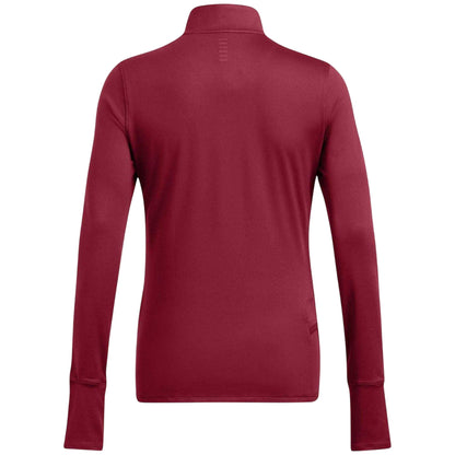 Red - Back - Under Armour Womens-Ladies Launch Pro Half Zip Fitted Long-Sleeved Track Top
