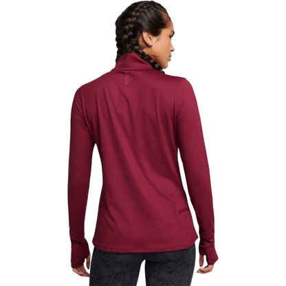Red - Side - Under Armour Womens-Ladies Launch Pro Half Zip Fitted Long-Sleeved Track Top