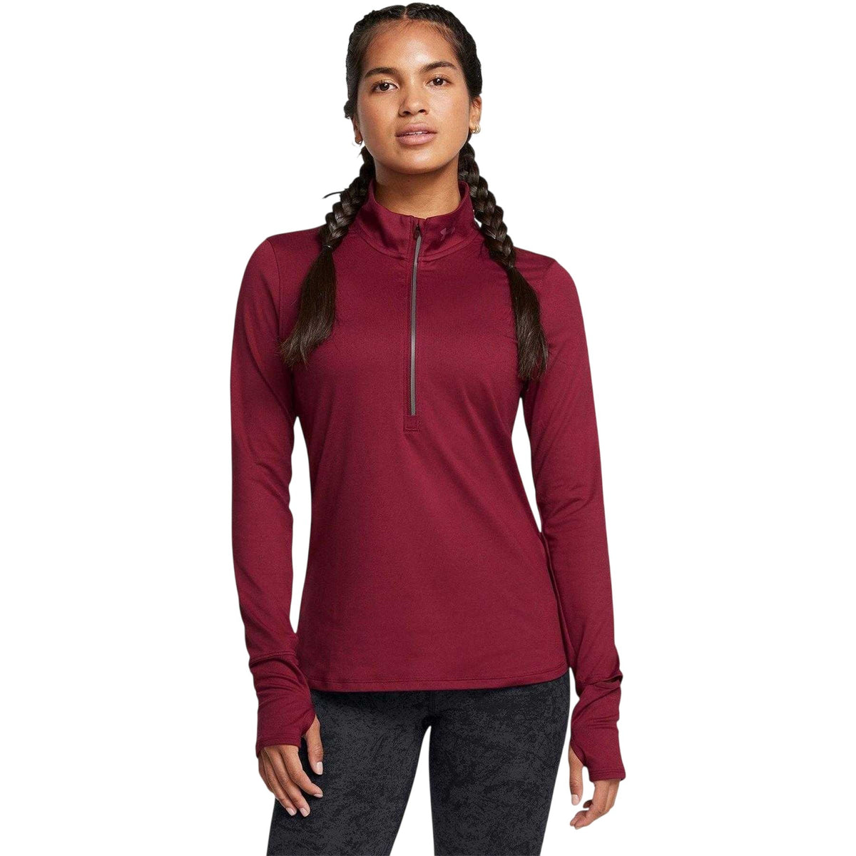 Red - Lifestyle - Under Armour Womens-Ladies Launch Pro Half Zip Fitted Long-Sleeved Track Top