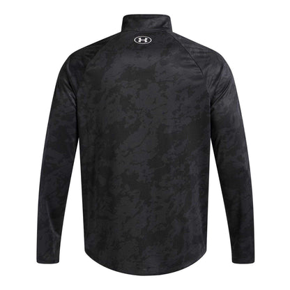 Black Camo - Back - Under Armour Mens Tech Half Zip Long-Sleeved Top
