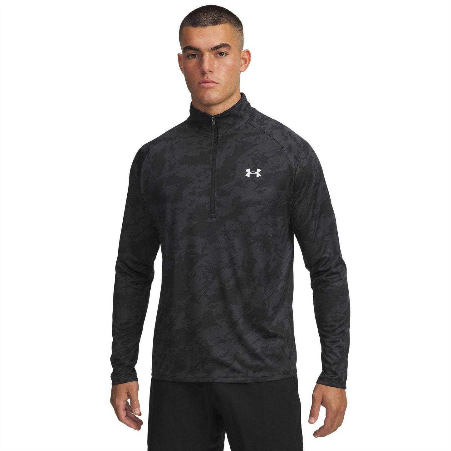 Black Camo - Lifestyle - Under Armour Mens Tech Half Zip Long-Sleeved Top