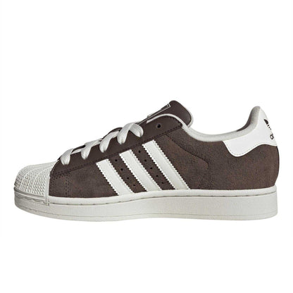Brown-Black - Side - Adidas Womens-Ladies Superstar II Leather Trainers