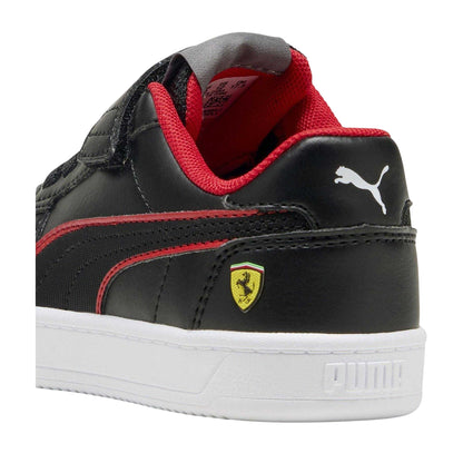 Black-Rosso Red - Back - Puma Childrens-Kids Caven 2.0 Ferrari Trainers
