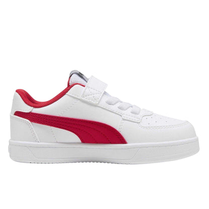 White-Rosso Red - Front - Puma Childrens-Kids Caven 2.0 Ferrari Trainers