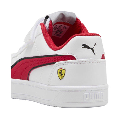 White-Rosso Red - Back - Puma Childrens-Kids Caven 2.0 Ferrari Trainers