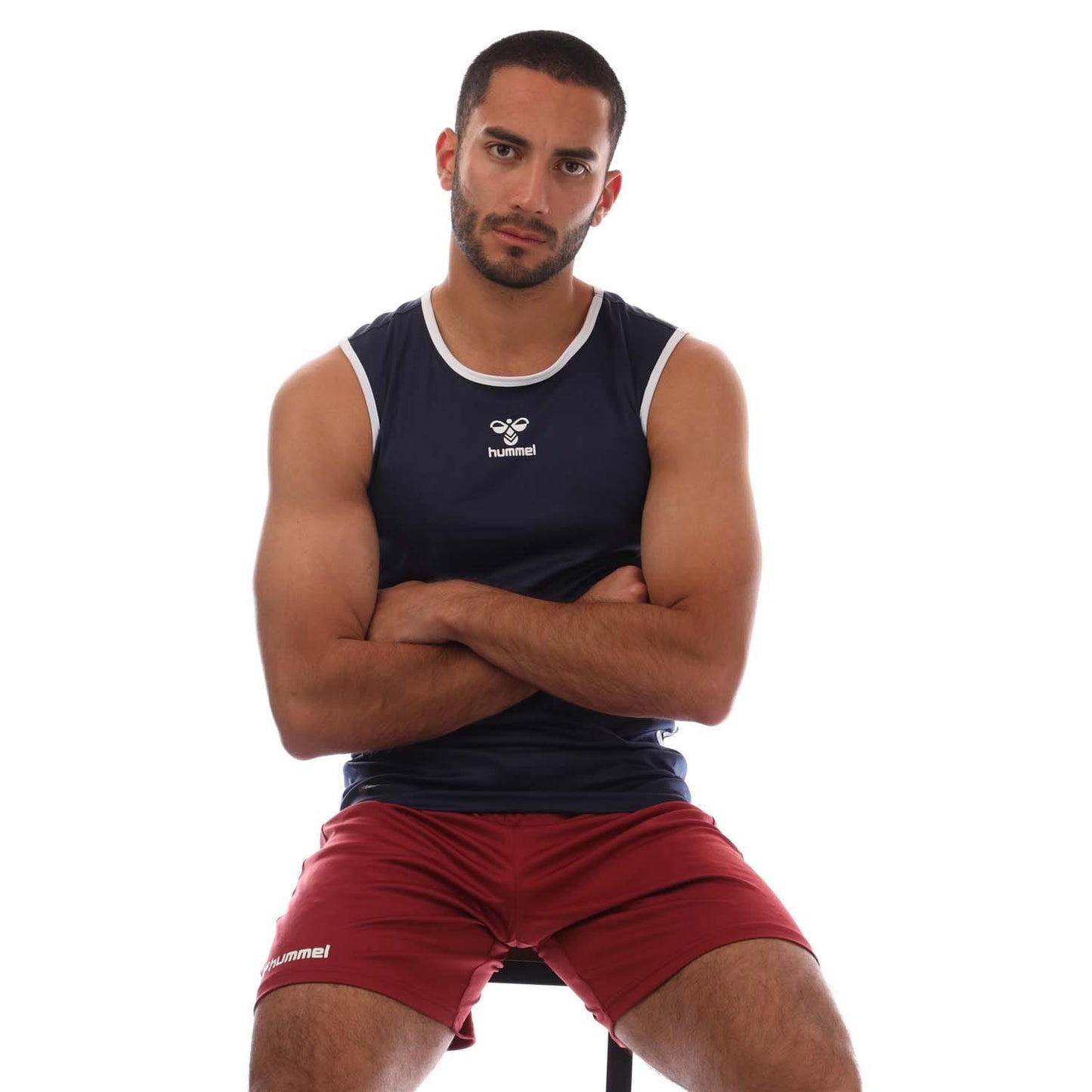 Navy - Lifestyle - Hummel Mens Core XK Sleeveless Basketball Jersey