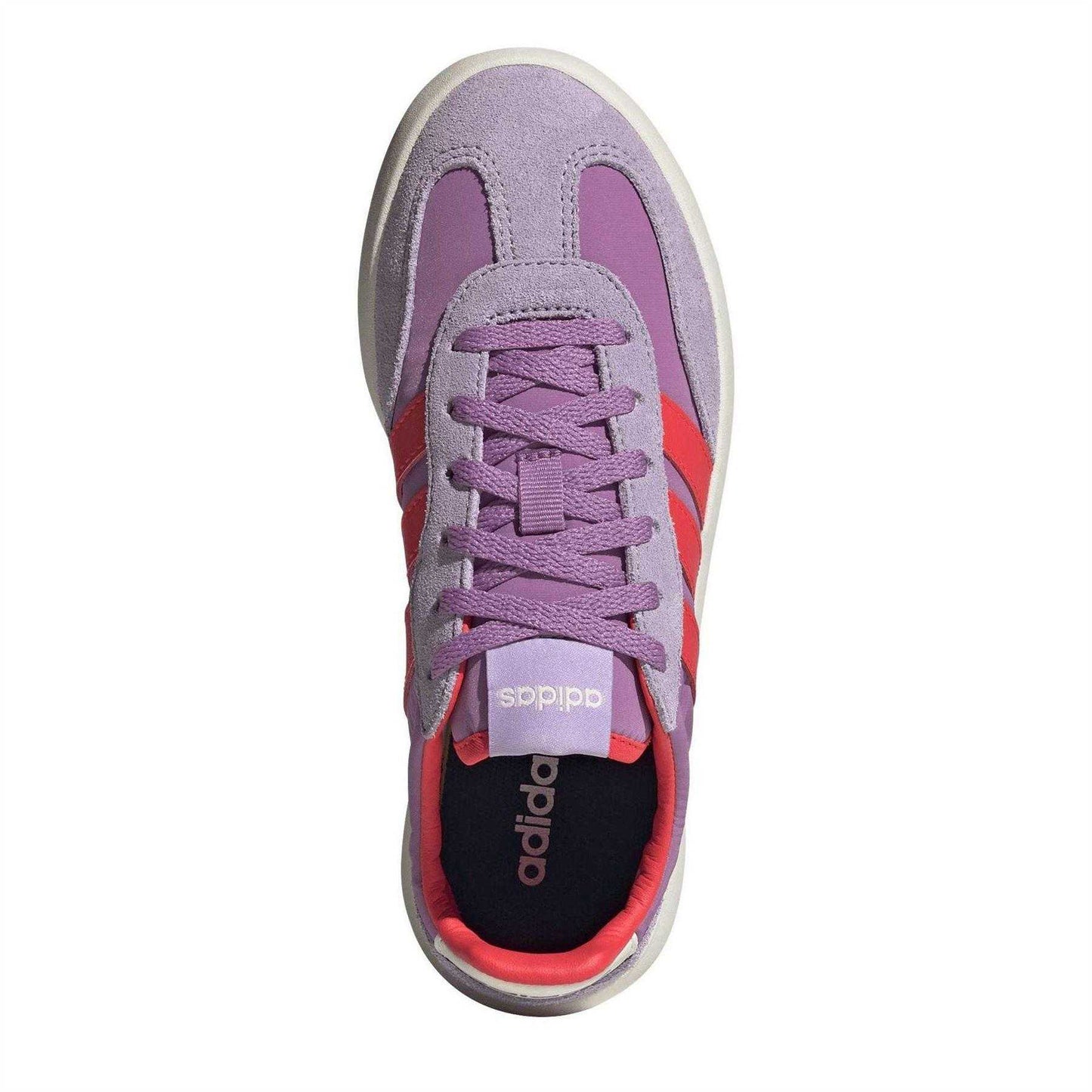 Purple-White - Lifestyle - Adidas Childrens-Kids Barreda Decode 3 Stripes Leather Trainers