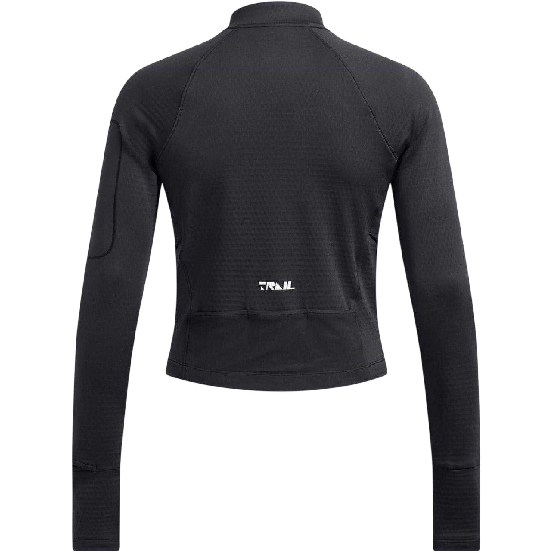 Grey - Back - Under Armour Womens-Ladies Trail Run Half Zip Long-Sleeved Top