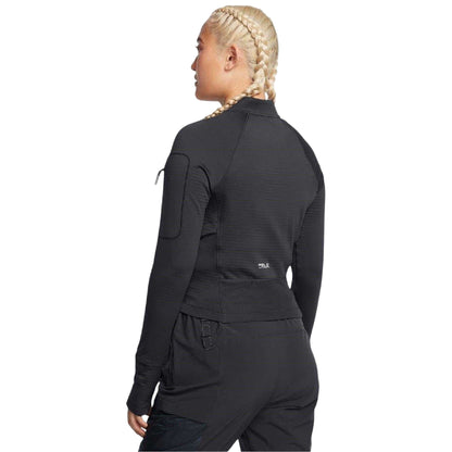 Grey - Pack Shot - Under Armour Womens-Ladies Trail Run Half Zip Long-Sleeved Top