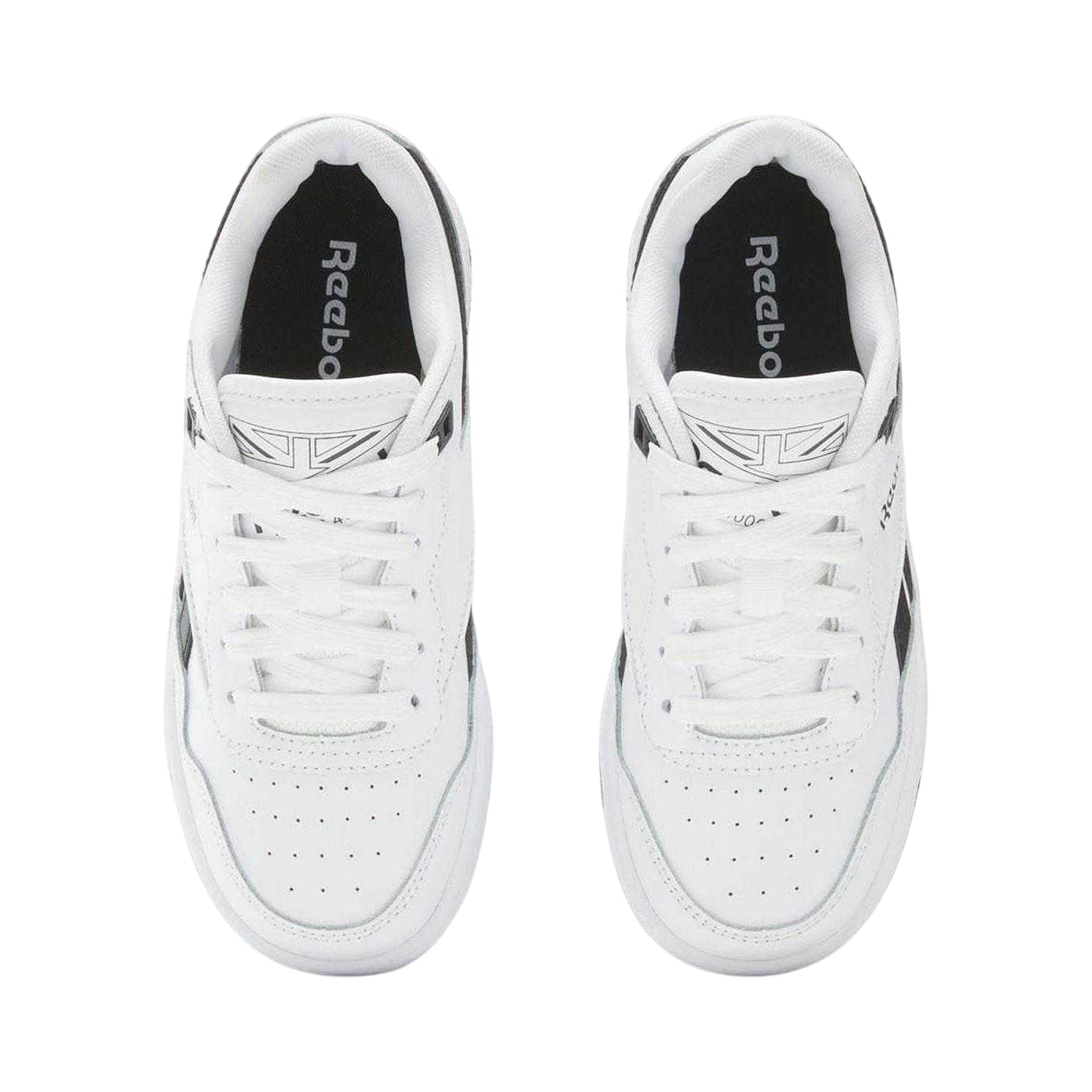 White-Black - Side - Reebok Childrens-Kids 4000 II Barbie Leather Trainers