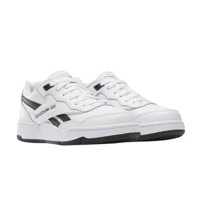 White-Black - Pack Shot - Reebok Childrens-Kids 4000 II Barbie Leather Trainers