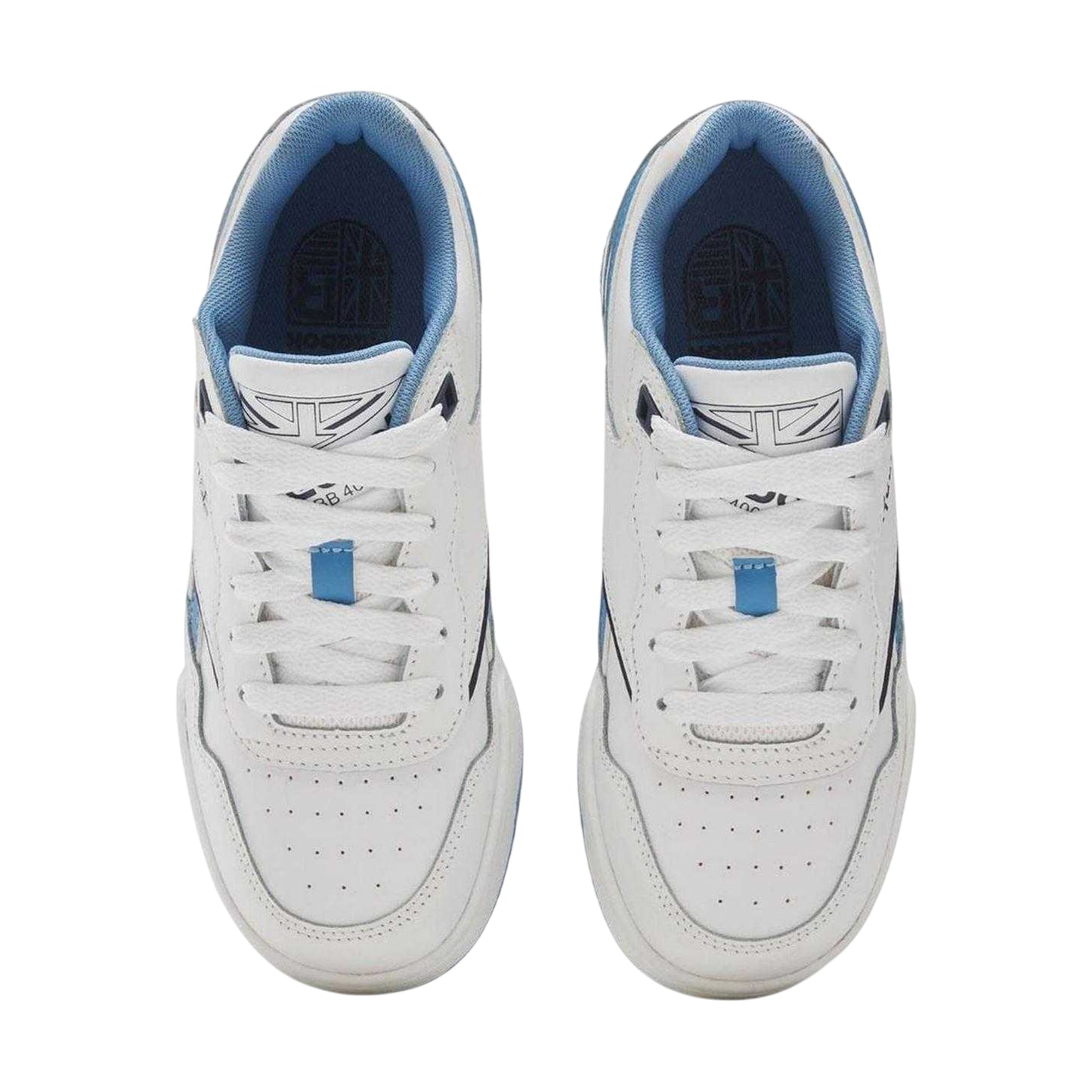White-Blue - Side - Reebok Childrens-Kids 4000 II Barbie Leather Trainers