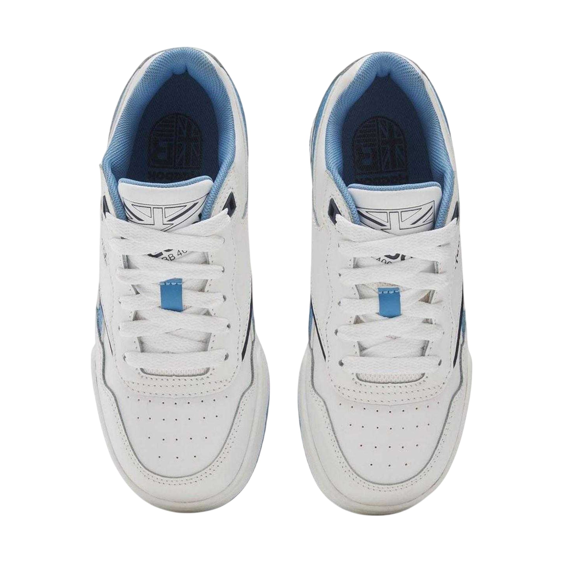 White-Blue - Side - Reebok Childrens-Kids 4000 II Barbie Leather Trainers