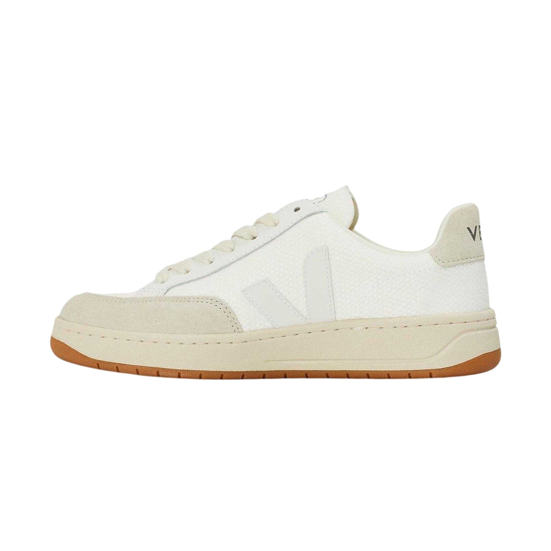 White - Back - Veja Womens-Ladies Suede Flat Court Trainers