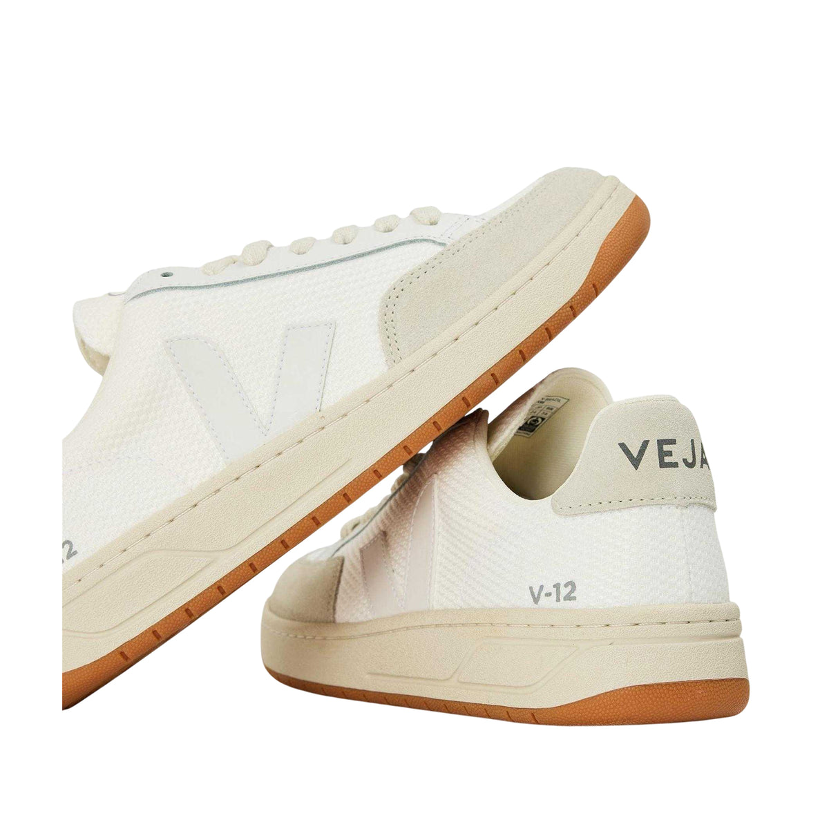 White - Lifestyle - Veja Womens-Ladies Suede Flat Court Trainers