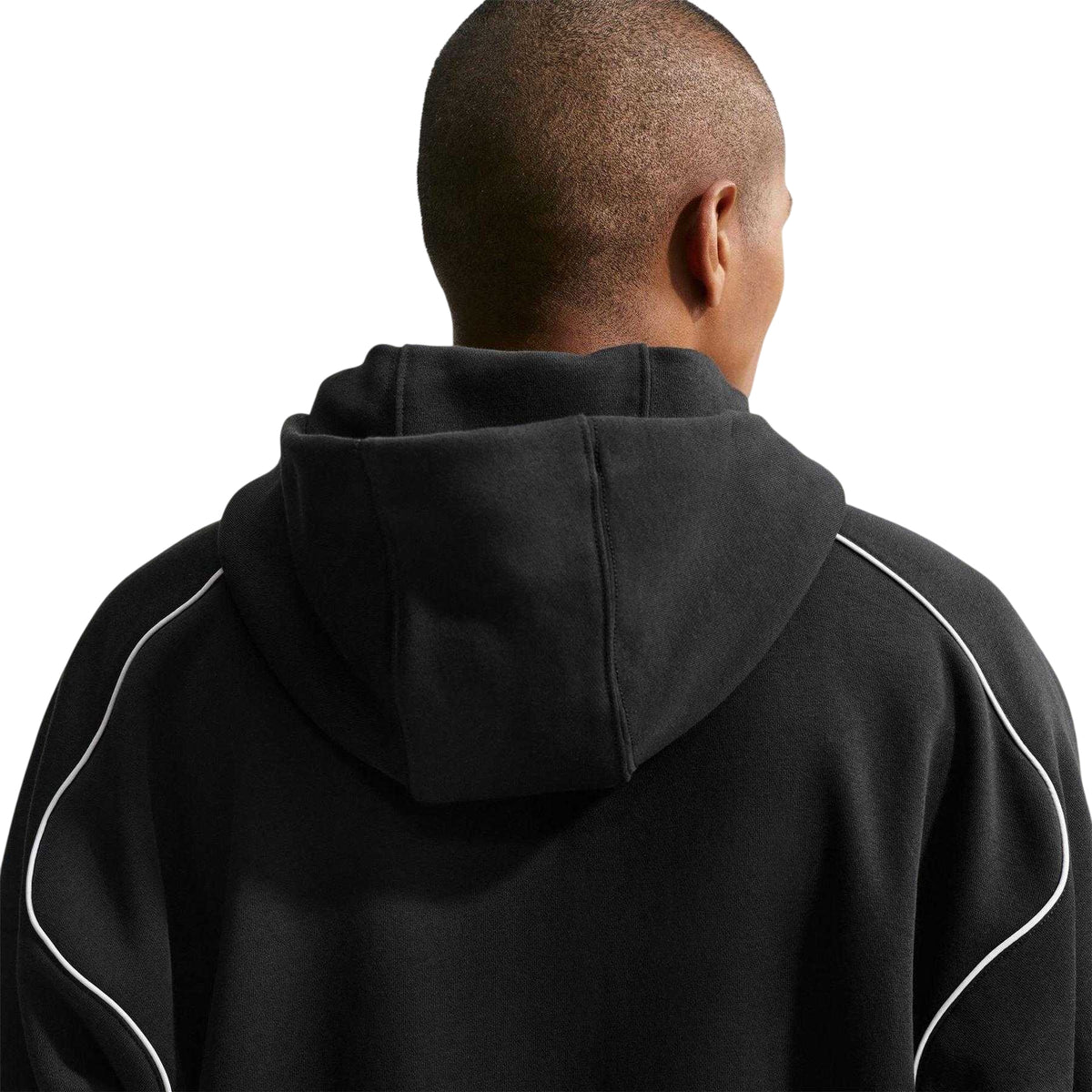 Black-White - Lifestyle - Nike Mens Air Fleece Full Zip Hoodie