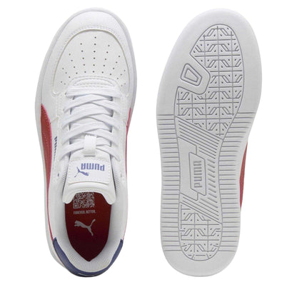 White-Red - Side - Puma Unisex Adult Caven Trainers