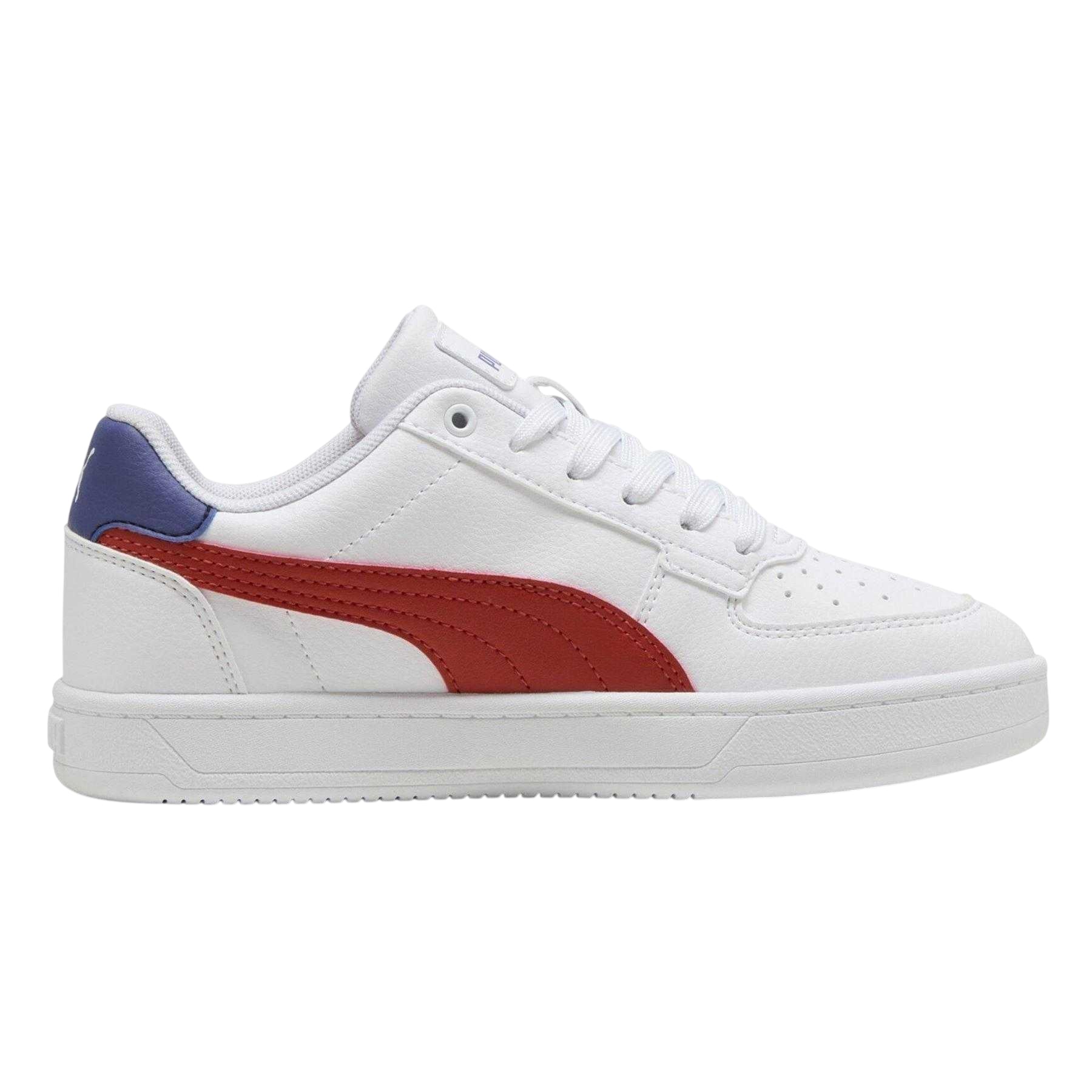 White-Red - Front - Puma Unisex Adult Caven Trainers