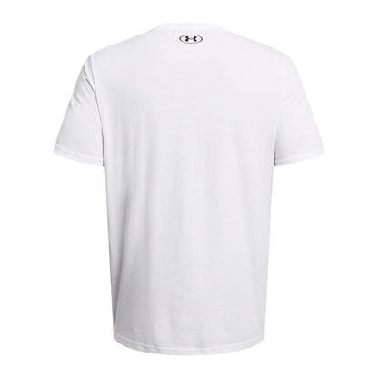 White - Back - Under Armour Mens Wordmark Colour Block T-Shirt