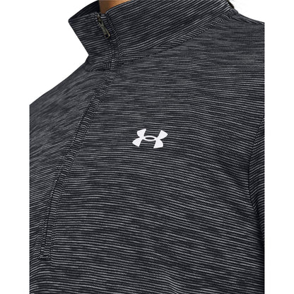 Black - Side - Under Armour Womens-Ladies Tech Top