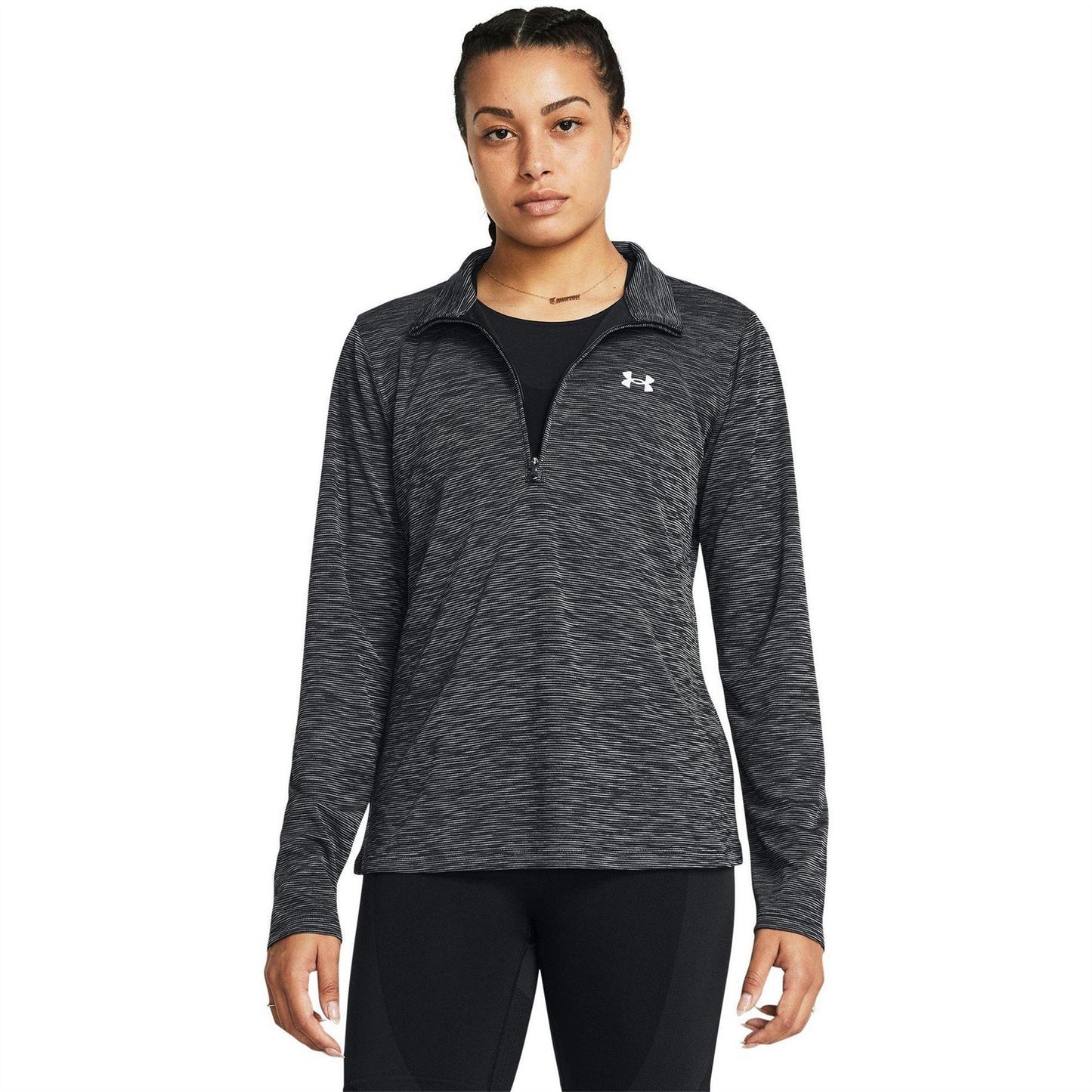 Black - Pack Shot - Under Armour Womens-Ladies Tech Top