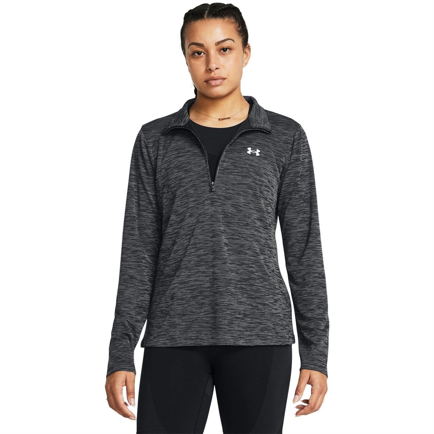 Black - Pack Shot - Under Armour Womens-Ladies Tech Top