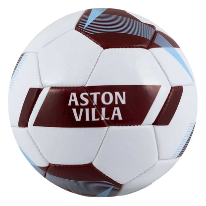 White-Brown - Back - Aston Villa FC Crest Mini Football