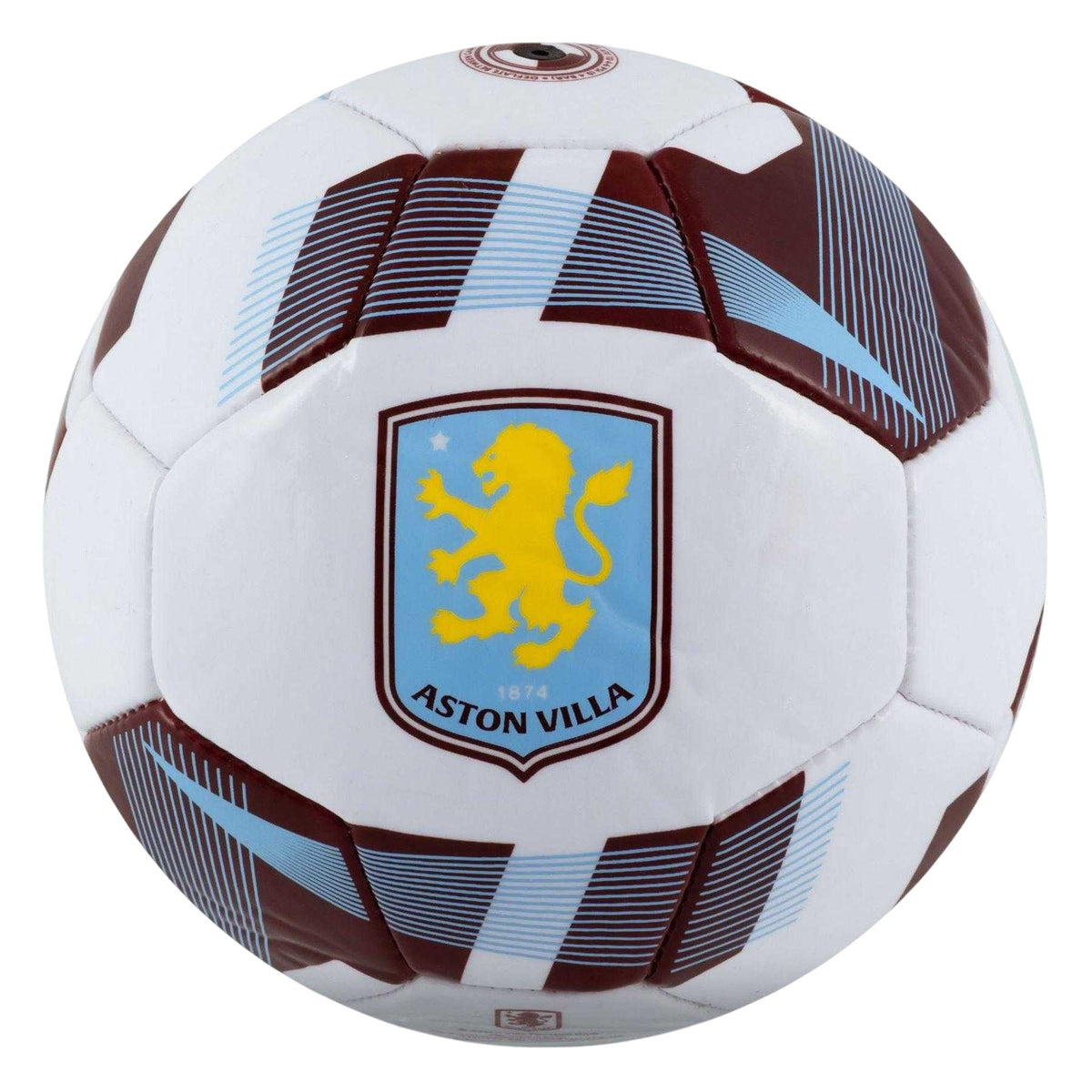 White-Brown - Front - Aston Villa FC Crest Mini Football