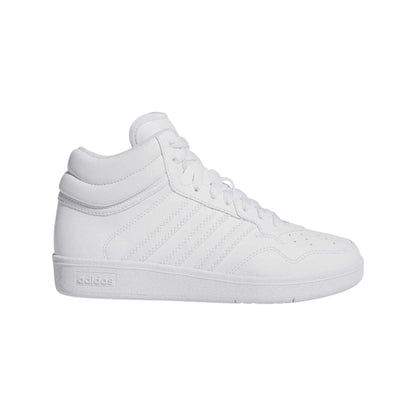 White - Front - Adidas Childrens-Kids 4.0 Mid Shoes