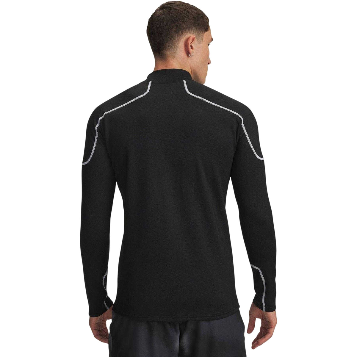 Black - Back - Under Armour Mens Grid Athletic Base Layer Top