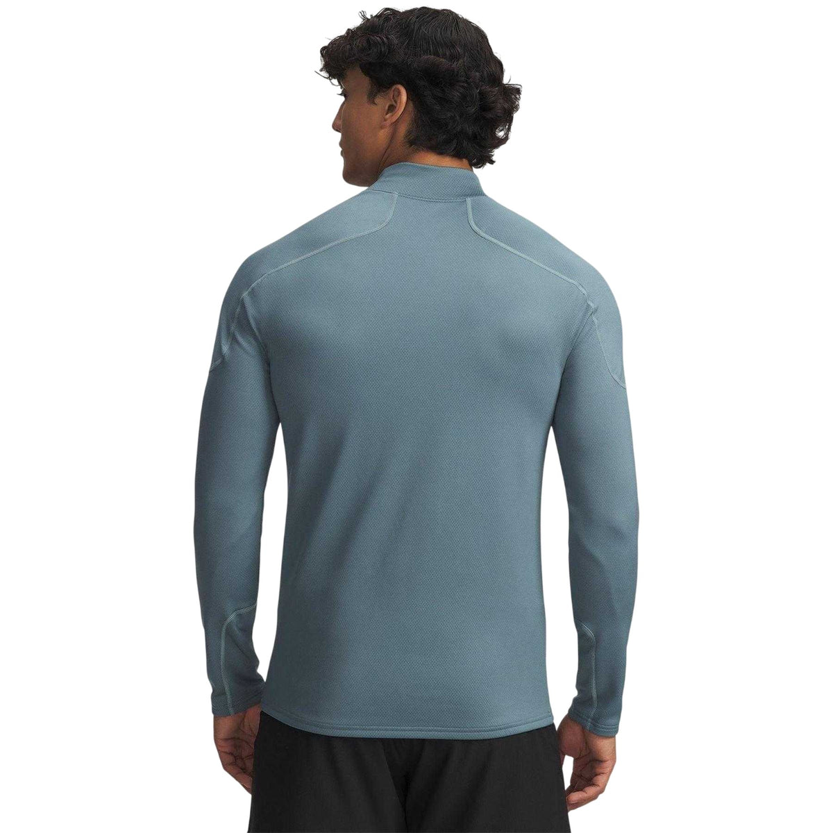 Blue - Back - Under Armour Mens Grid Athletic Base Layer Top