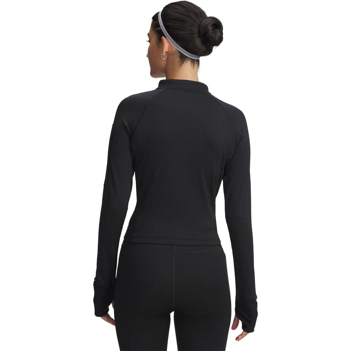 Black - Back - Under Armour Womens-Ladies Velociti Long-Sleeved Top