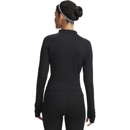 Black - Back - Under Armour Womens-Ladies Velociti Long-Sleeved Top