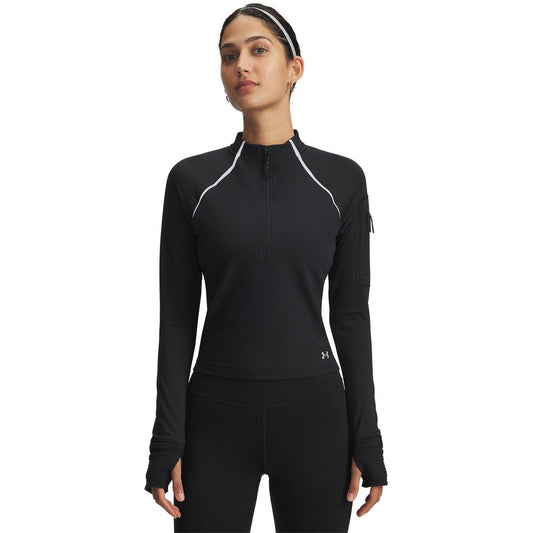 Black - Front - Under Armour Womens-Ladies Velociti Long-Sleeved Top