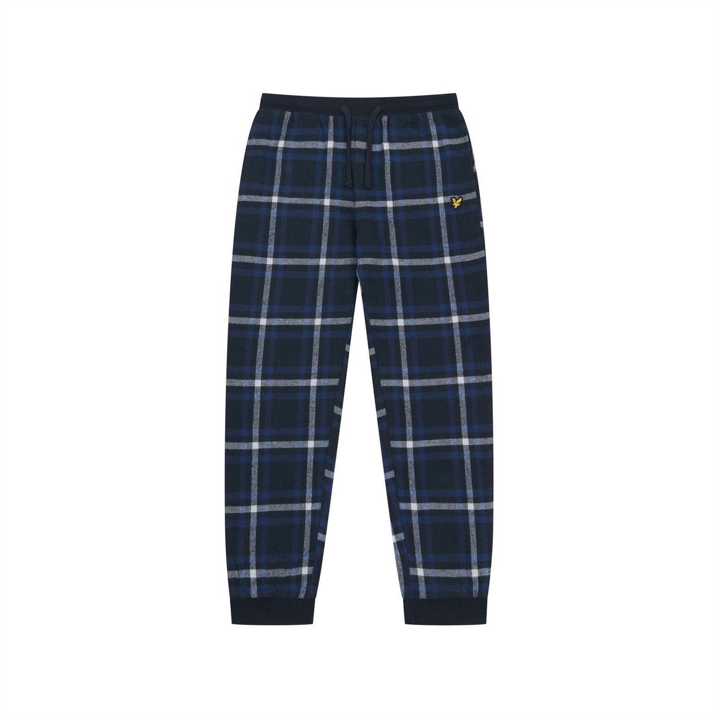 White-Green - Side - Lyle & Scott Mens Ezekial Logo Pyjama Set