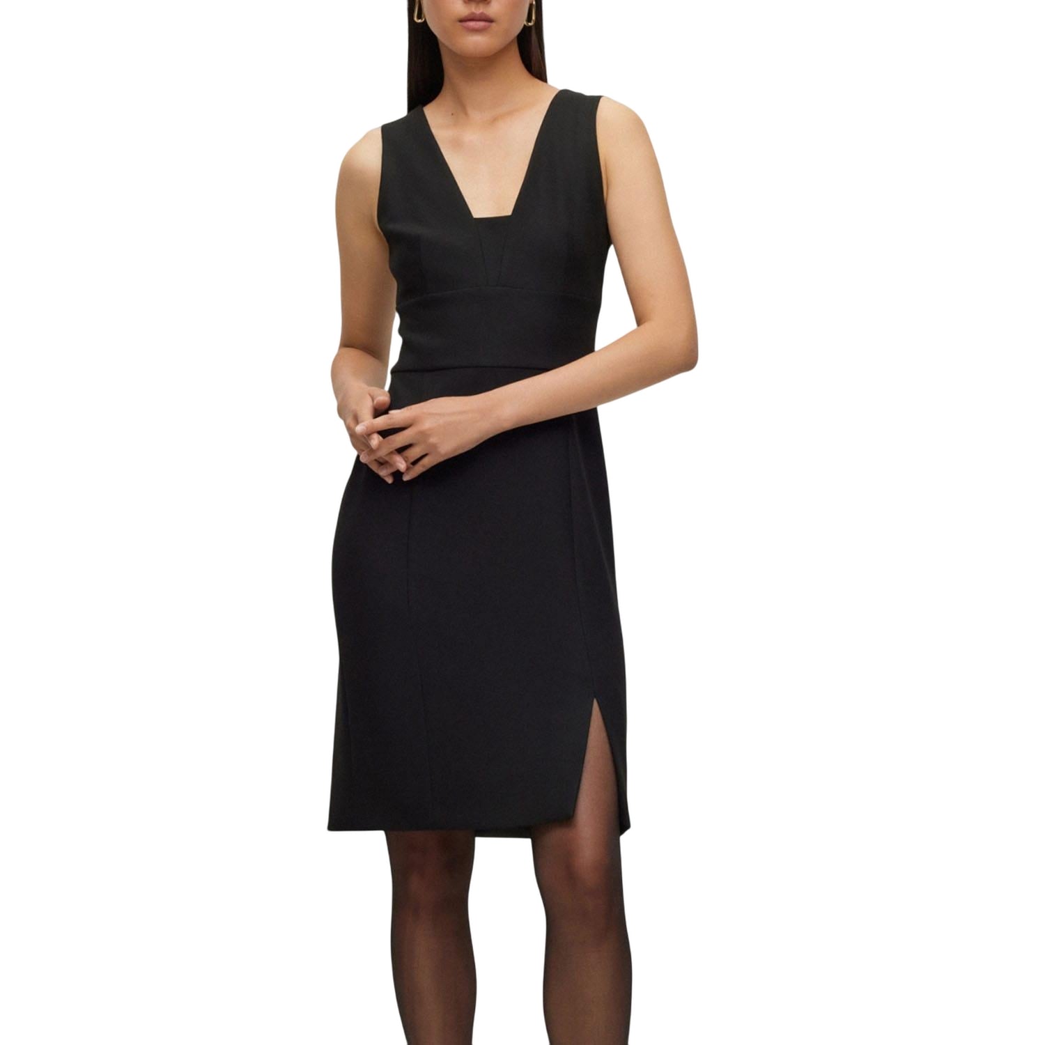 Black - Front - Boss Womens-Ladies Datuxa Dress
