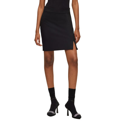 Black - Lifestyle - Hugo Boss Womens-Ladies Rovani Plain Mini Skirt