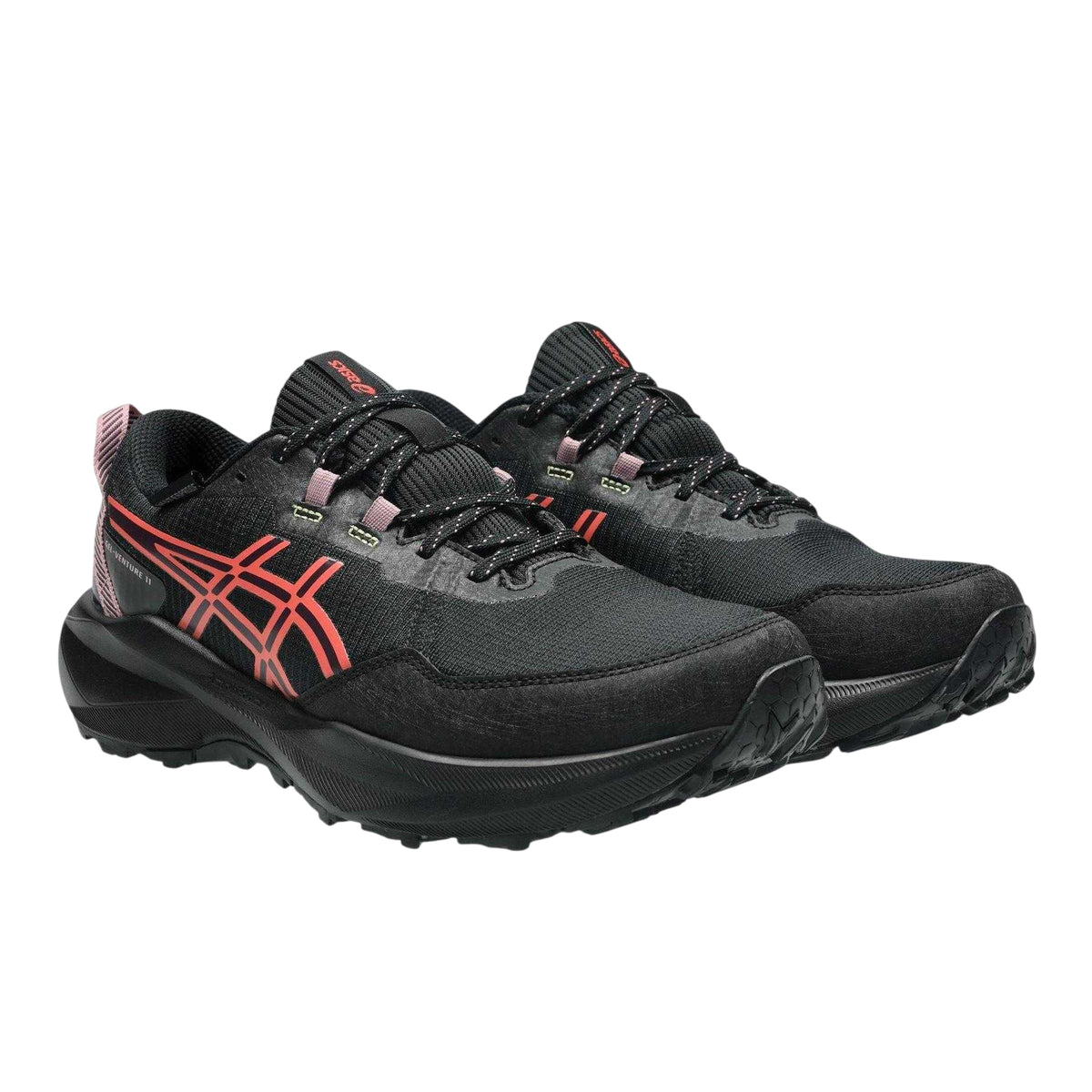 Black-Pink - Lifestyle - Asics Mens Venture 11 Running Shoes