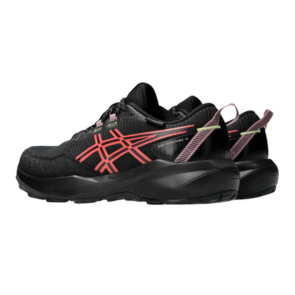 Black-Pink - Pack Shot - Asics Mens Venture 11 Running Shoes