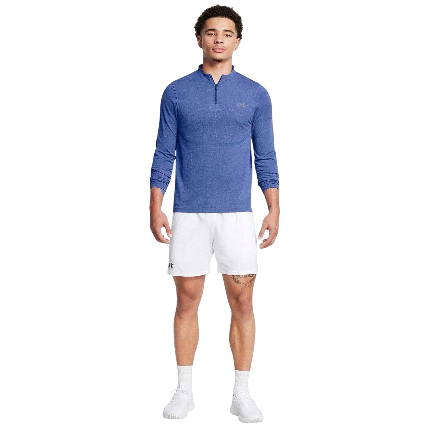 Blue - Pack Shot - Under Armour Mens Performance Long-Sleeved Gym Top