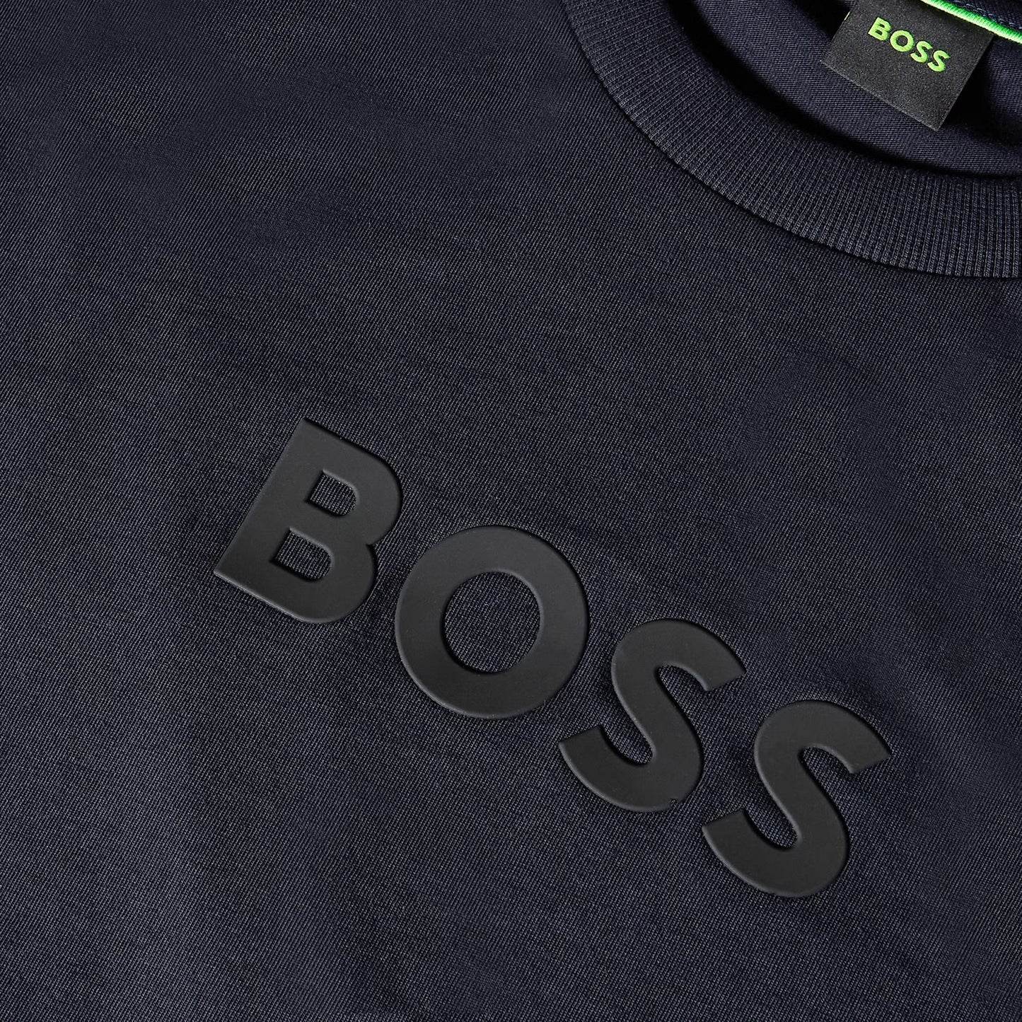Dark Blue - Side - Boss Mens Logo Short-Sleeved T-Shirt