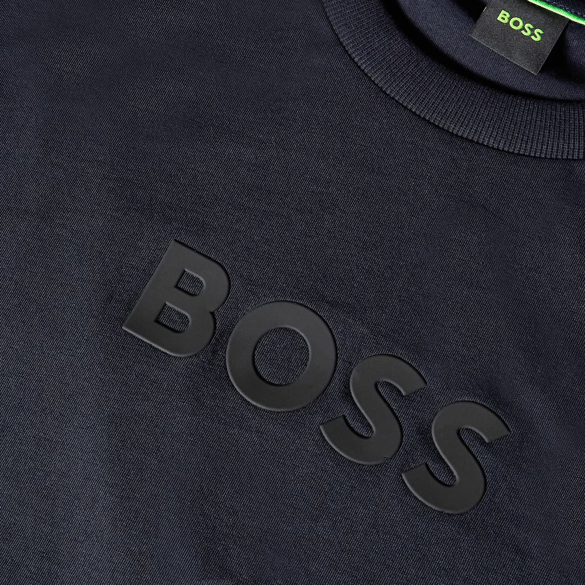 Dark Blue - Side - Boss Mens Logo Short-Sleeved T-Shirt